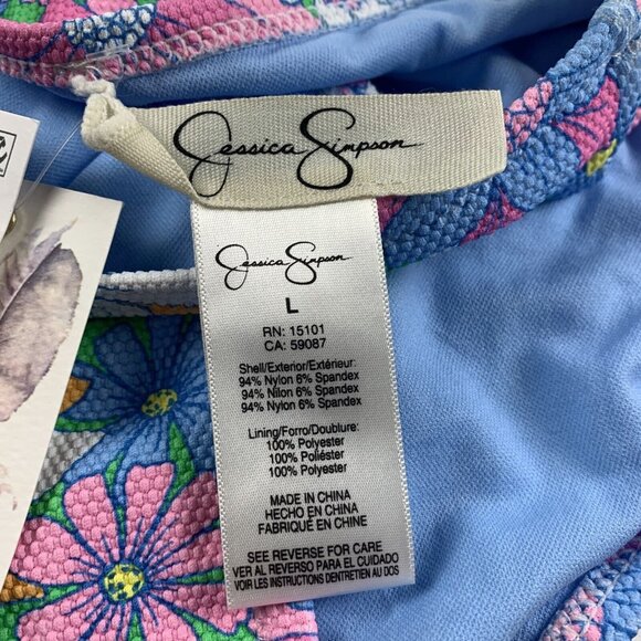 Jessica Simpson Crazy Daisy Shirred-Side Hipster Bikini Bottom Women Large Multi - Picture 4 of 7